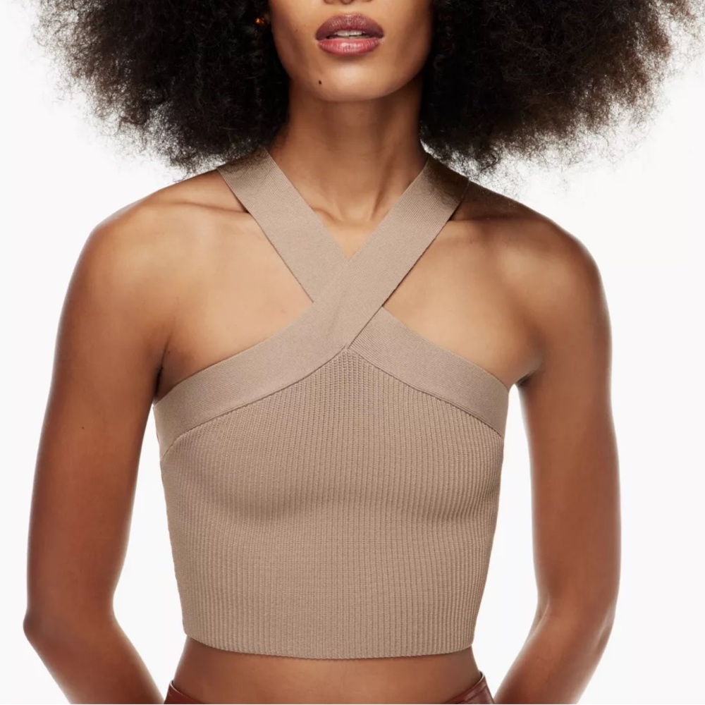 Babaton Sculpt Knit Cross Tank - Picture 2 of 5